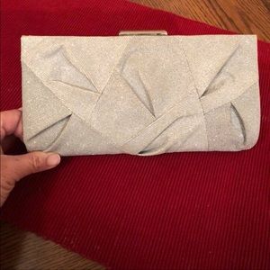 Silver Beaded Clutch